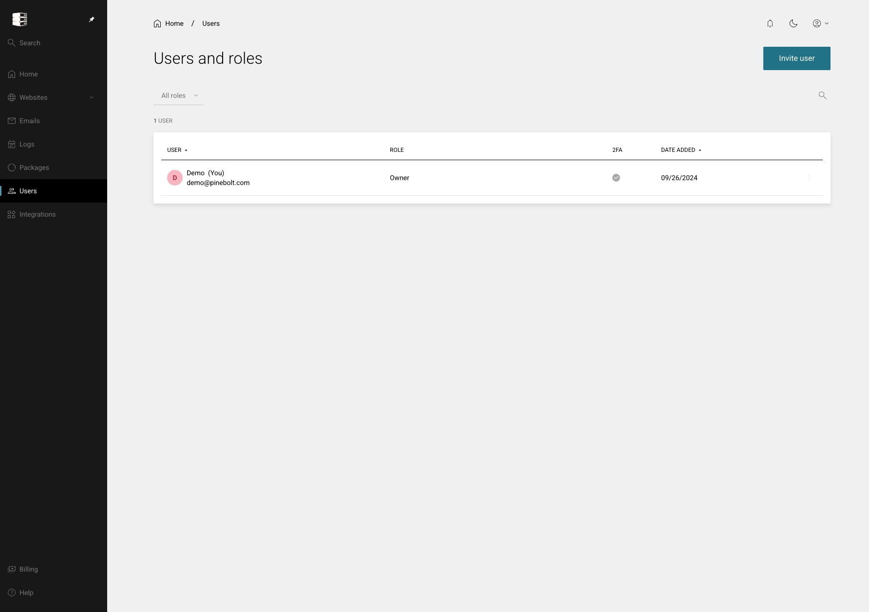 Enhance control-panel users and roles