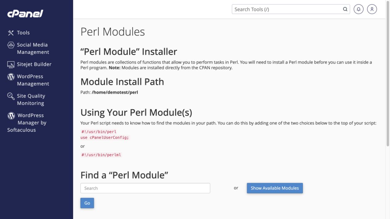Perl Modules provides a separate library installer.