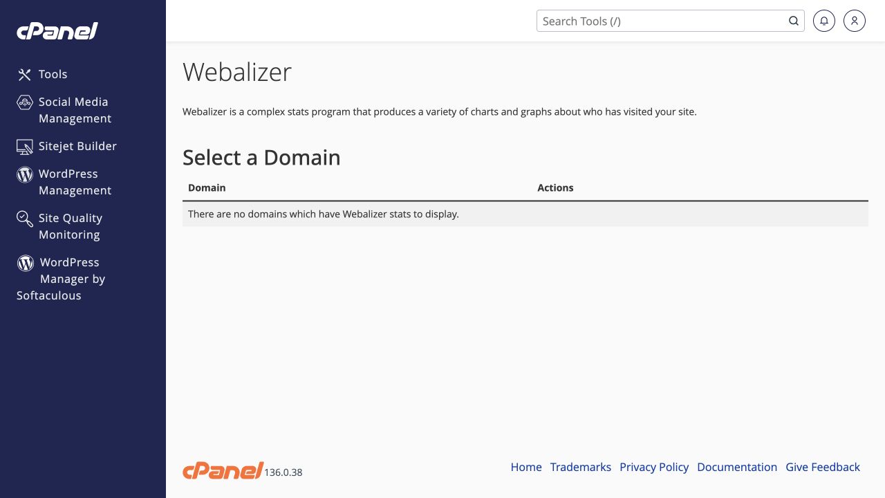 Webalizer reports are separate from raw recent visits.
